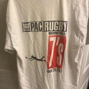 Vintage 1991 PAC Rugby 7’s T-Shirt –XL–Washington D.C. Tournament–Hanes BeefyT